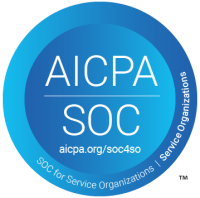 blue AICPA SOC Compliance badge